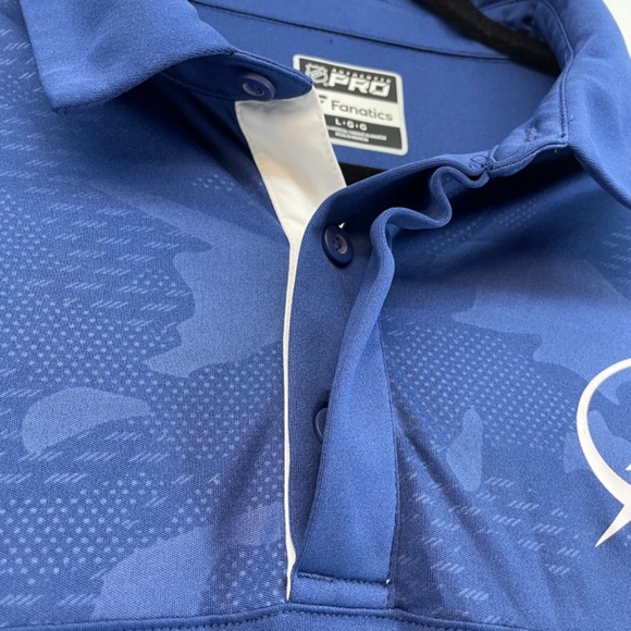 NHL Authentic Pro Fanatics Tampa Bay Lightning Polo Men’s Size Large - Picture 10 of 16